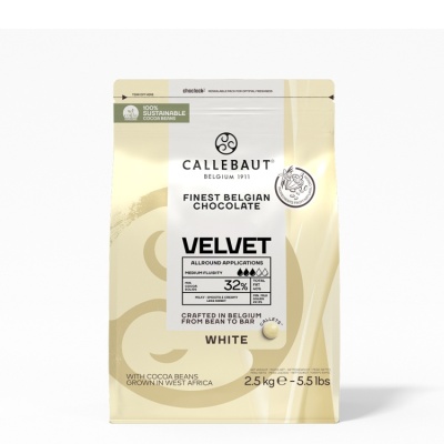 картинка Шоколад Callebaut - Белый Velvet, 32%, (2,5 кг) от магазина Crumble-shop.ru