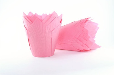 картинка Бумажные формы для выпечки - "Тюльпан", Розовый, 50мм. 25 шт от магазина Crumble-shop.ru