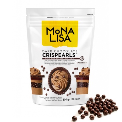 картинка Шоколадные жемчужины Mona Lisa с хруст. слоем - Темные, 0,8 кг от магазина Crumble-shop.ru