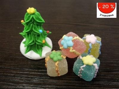 картинка Сахарные фигурки - "Подарки", 100шт. (14011) от магазина Crumble-shop.ru