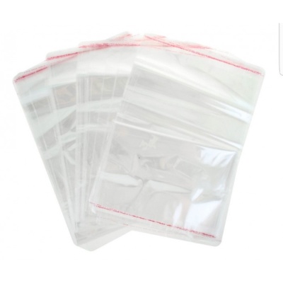 картинка Пакет с липкой лентой (14*16см), 30мкм 100 штук от магазина Crumble-shop.ru