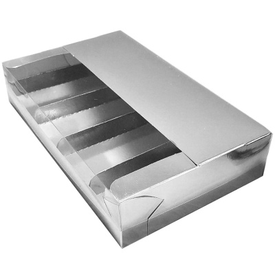 картинка Коробка для эклеров и эскимо с ложементами 250*150*50 (серебро) от магазина Crumble-shop.ru