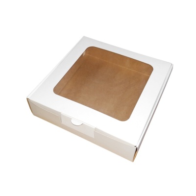 картинка Коробка для пряников Белая 150*150*40 мм (1 шт) от магазина Crumble-shop.ru