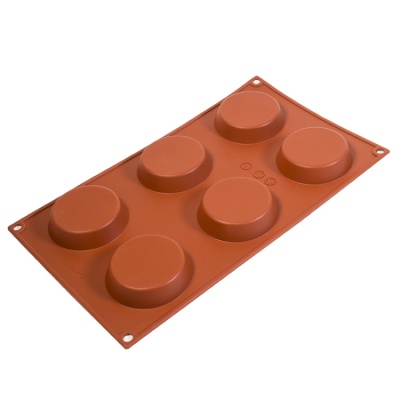 картинка Форма силиконовая - "Тортинка" (6 фигур, d68хh17мм) D-046 от магазина Crumble-shop.ru