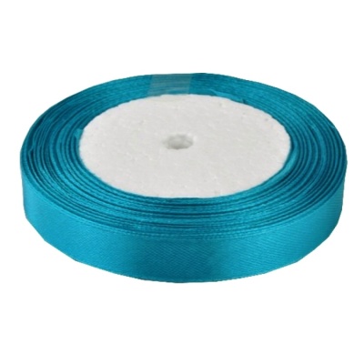 картинка Лента атласная - Бирюзовая, 12 мм (32,9 м) от магазина Crumble-shop.ru
