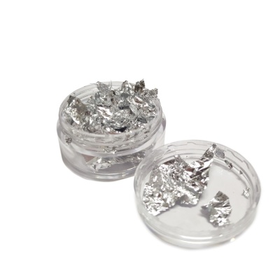 картинка Серебро декоративное 1 лист (баночка) от магазина Crumble-shop.ru