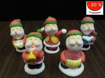 картинка Сахарные фигурки - "Дед Мороз", 50шт. (14359) от магазина Crumble-shop.ru