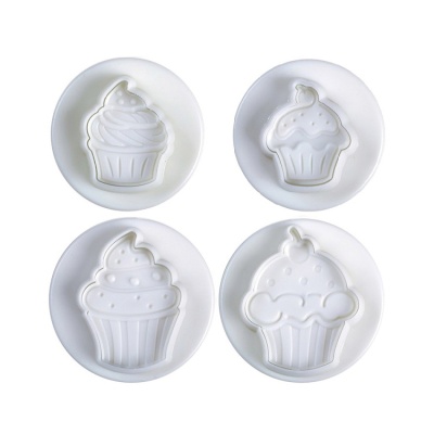 картинка Вырубки с выталкивателем - "Капкейки", 4 шт от магазина Crumble-shop.ru