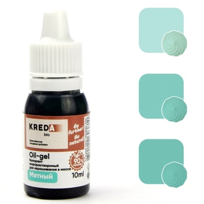 картинка Краситель "Kreda Oil-gel" жирорастворимый - Мятный (10 гр) от магазина Crumble-shop.ru