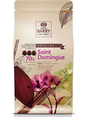 картинка Шоколад Cacao Barry "Saint Domingue origin 70%" - горький шоколад, (уп 1 кг) от магазина Crumble-shop.ru