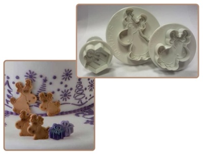 картинка Набор вырубок с выталкивателем - "Лоси", 3шт. (40-W157) от магазина Crumble-shop.ru