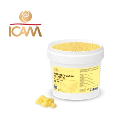 картинка Какао-масло Icam в каплях (3,5 кг) от магазина Crumble-shop.ru