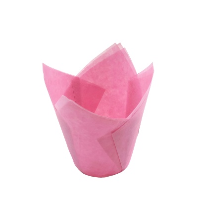 картинка Бумажные формы для выпечки - "Тюльпан", Розовый, 50мм. 200 шт от магазина Crumble-shop.ru