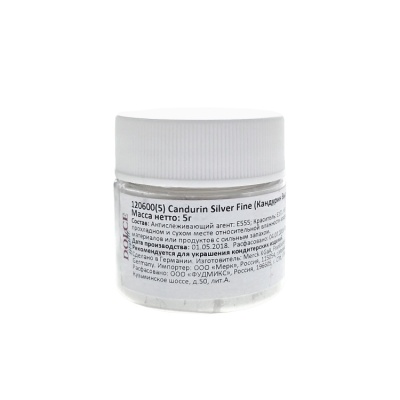 картинка Краситель пигмент DOLCE - блеск Silver Fine (5 гр) от магазина Crumble-shop.ru