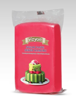 картинка Сахарная Мастика "Vizyon" - Фуксия, 1кг. (SPO*F) от магазина Crumble-shop.ru