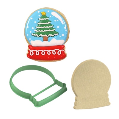 картинка Вырубка пластиковая - "Стеклянный шар" (9 см) от магазина Crumble-shop.ru