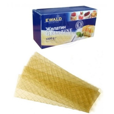 картинка Желатин Листовой "Ewald/Valde" (10 листов), (50 гр) от магазина Crumble-shop.ru