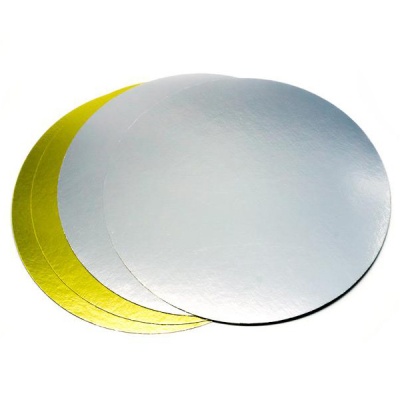 картинка Подложки картонные золото/серебро (толщина 0,8 мм) 28см, 50 шт от магазина Crumble-shop.ru