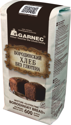 картинка Смесь бородинский хлеб без глютена TM GARNEC 600 гр (бум. пакет) от магазина Crumble-shop.ru