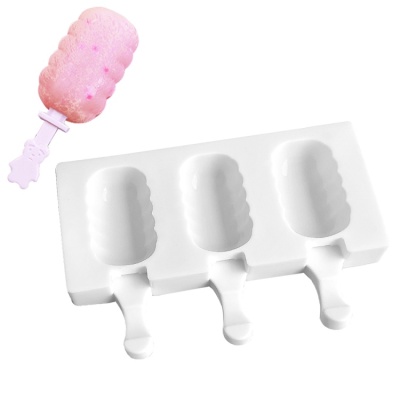 картинка Форма силиконовая для мороженого - "Волна" 3 ячейки, 40*68 мм от магазина Crumble-shop.ru