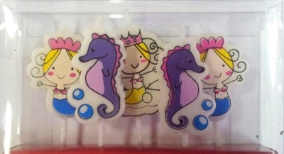 картинка Свечи для торта - Волна (золотой металлик, 15 см) 6 шт от магазина Crumble-shop.ru