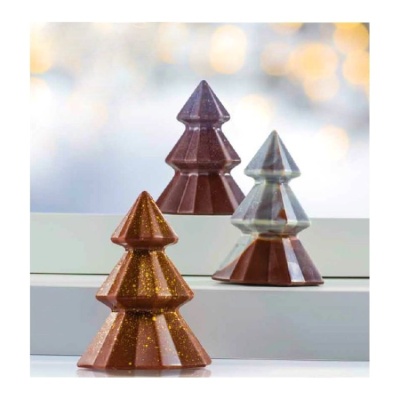 картинка Набор пластиковых форм для шоколада - "Рождественская ель" d95мм, h120мм (300г) 4 формы от магазина Crumble-shop.ru