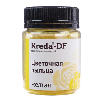 картинка Краситель "Kreda" сухой цветочная пыльца - Желтая, 5 г. от магазина Crumble-shop.ru