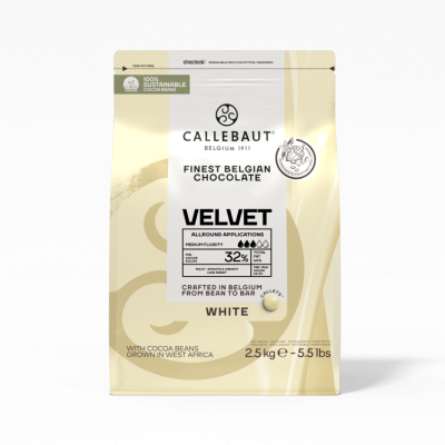 картинка Шоколад Callebaut - Белый Velvet, 32%, 2,5 кг от магазина Crumble-shop.ru