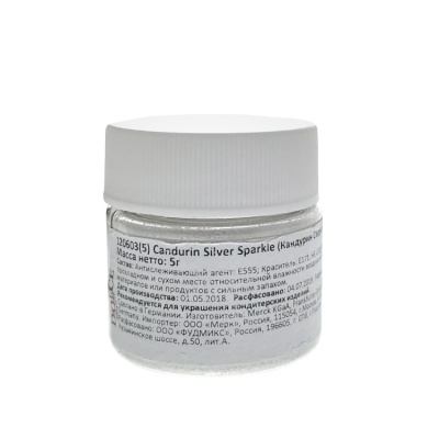 картинка Краситель пигмент DOLCE - блеск Silver Sparkle (5 гр) от магазина Crumble-shop.ru