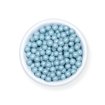 картинка Драже рисовое в глазури - "Голубой жемчуг 12-13мм", 70 гр от магазина Crumble-shop.ru