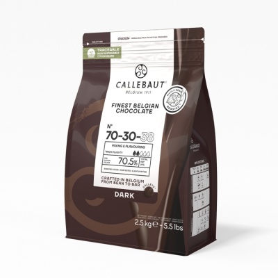 картинка Шоколад Callebaut - Темный горький, 70.5% (2,5 кг) (70-30-38-RT-U71) от магазина Crumble-shop.ru