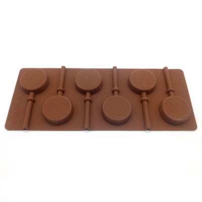 картинка Форма силиконовая для леденцов "Леденцы круглые 3,5 см", 6 ячеек от магазина Crumble-shop.ru