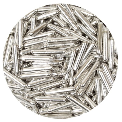 Посыпки - "Палочки металлизированные Серебро" (20-25 мм) 50 гр от магазина Crumble-shop.ru картинка Посыпки - "Палочки металлизированные Серебро" (20-25 мм) 50 гр от магазина Crumble-shop.ru