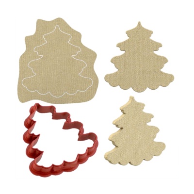 картинка Вырубка пластиковая - "Ёлка №7" (7см) от магазина Crumble-shop.ru