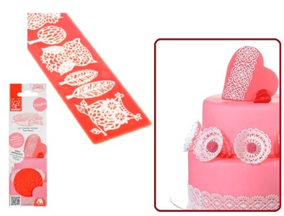 картинка Рельефный силиконовый коврик "Modecor Sweet Lace" - "Совы в лесу", 7*18,8см. (31215) от магазина Crumble-shop.ru