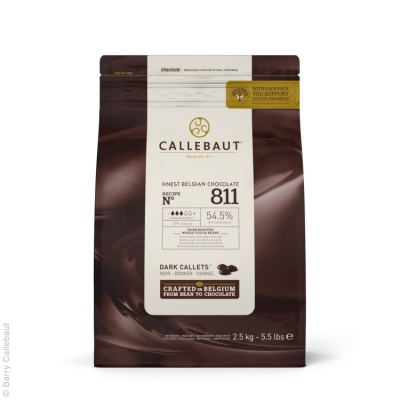 картинка Шоколад Callebaut - Темный, 54.5% (2,5 кг) (811-RT-U71) от магазина Crumble-shop.ru