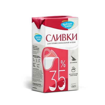 картинка Сливки ультрапастеризованные, 33% ТМ "Чудское озеро", 1 л от магазина Crumble-shop.ru