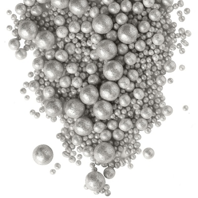 картинка Драже рисовое в глазури - "Блеск серебро", 1 кг от магазина Crumble-shop.ru