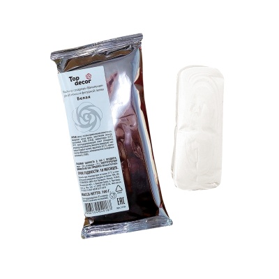 картинка Сахарная мастика ванильная "Топ-декор" - белая, 100 гр от магазина Crumble-shop.ru