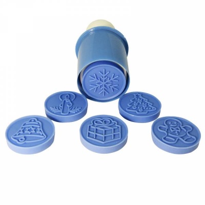 картинка Набор съемных печатей для печенья - "Новый год", 6 шт от магазина Crumble-shop.ru
