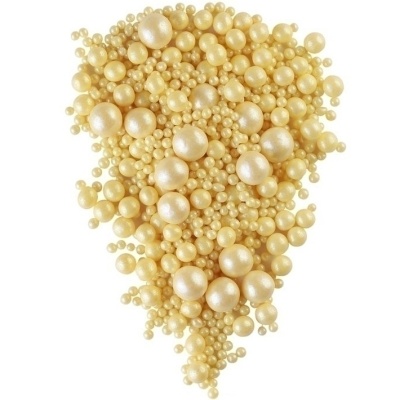 картинка Драже рисовое в глазури - "МИКС 200 Шампань жемчуг", 50 гр от магазина Crumble-shop.ru