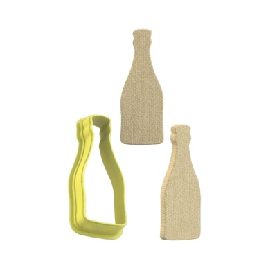 картинка Вырубка пластиковая - "Бутылка (Ёлочная игрушка №10)" (9 см) от магазина Crumble-shop.ru