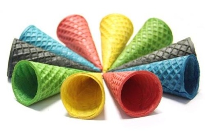 Вафельный рожок 110 ровный край, цветной ассорти (короб 225 шт.) от магазина Crumble-shop.ru картинка Вафельный рожок 110 ровный край, цветной ассорти (короб 225 шт.) от магазина Crumble-shop.ru