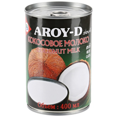 картинка Кокосовое молоко ж/б AROY-D, 400 мл от магазина Crumble-shop.ru