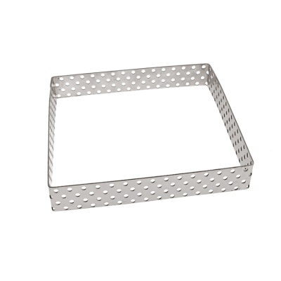 картинка Форма металлическая перфорированная квадрат 12*12h2 см от магазина Crumble-shop.ru