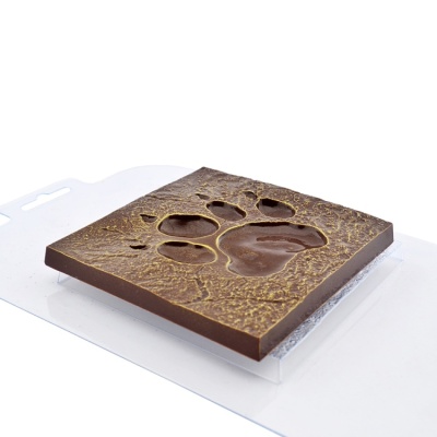 картинка Форма пластиковая для отливки шоколада - "Отпечаток Тигра" от магазина Crumble-shop.ru