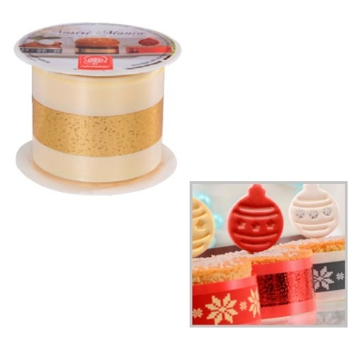 картинка Лента атласная - Желтая, 12 мм (23 м) от магазина Crumble-shop.ru