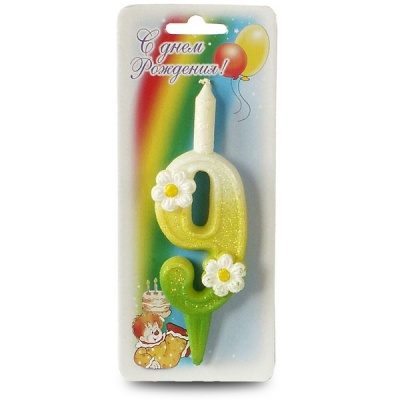 картинка Свеча для торта - Цифра 1 (серебро, 5 см) от магазина Crumble-shop.ru