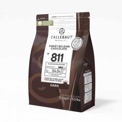 картинка Шоколад Callebaut - Темный, 54.5% (2,5 кг) (811-RT-U71) от магазина Crumble-shop.ru