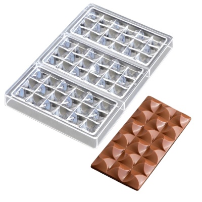 картинка Форма поликарбонатная - "Плитка Вихрь", 3 ячейки от магазина Crumble-shop.ru